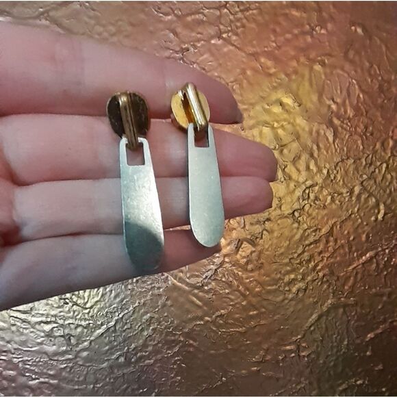 NWOT Zara Zipper Motif Statement Earrings - Picture 4 of 8